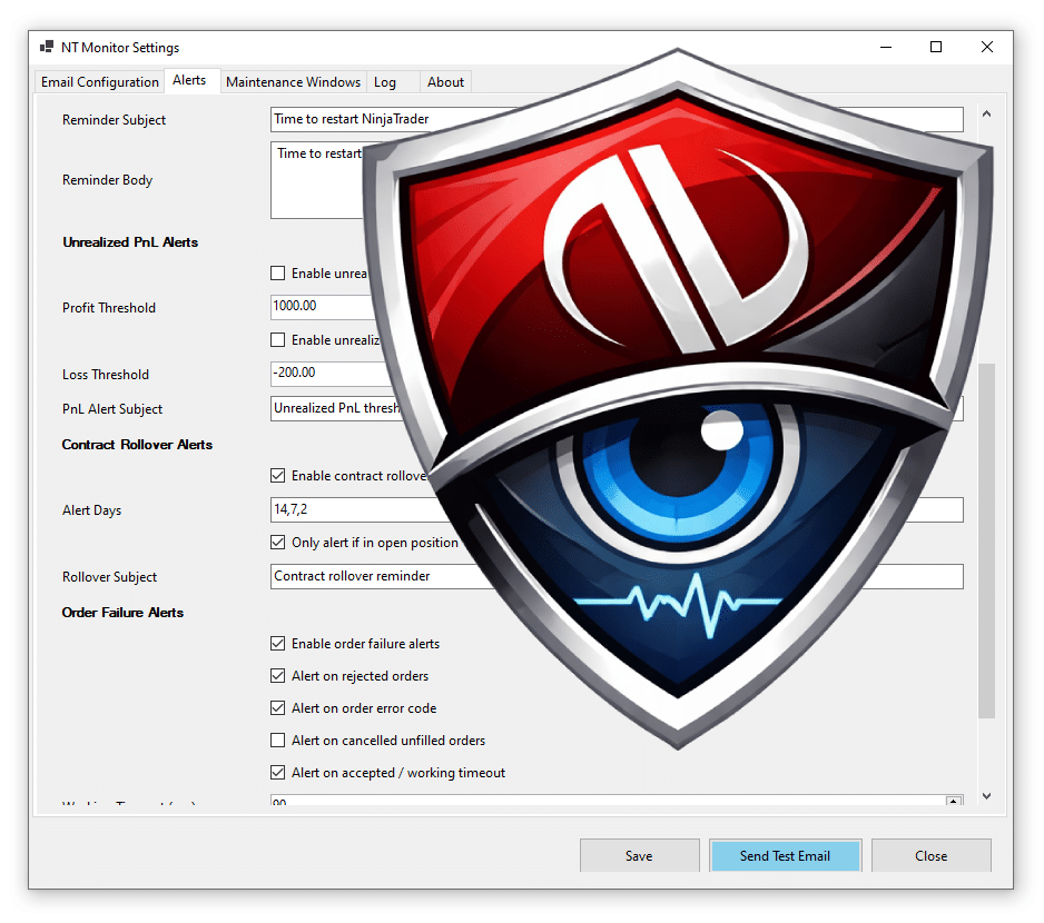 NTMonitor_SS_Logo NinjaTrader Monitoring Application